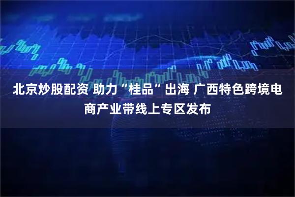 北京炒股配资 助力“桂品”出海 广西特色跨境电商产业带线上专区发布